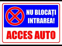 indicator albastru cu rosu nu blocati intrarea acces auto