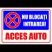 indicator albastru cu rosu nu blocati intrarea acces auto